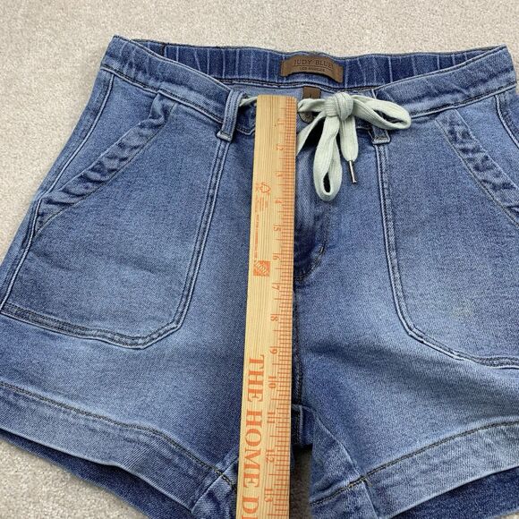 Judy Blue High Waist Womens Large Blue Stretch Denim Jogger Shorts - Picture 13 of 15